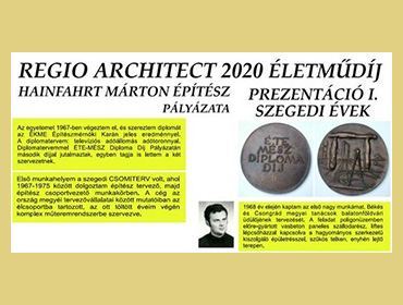 Regio Architect díjazottak 2020